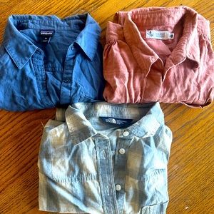 Outdoor 3 button down bundle (Patagonia, north face) XS